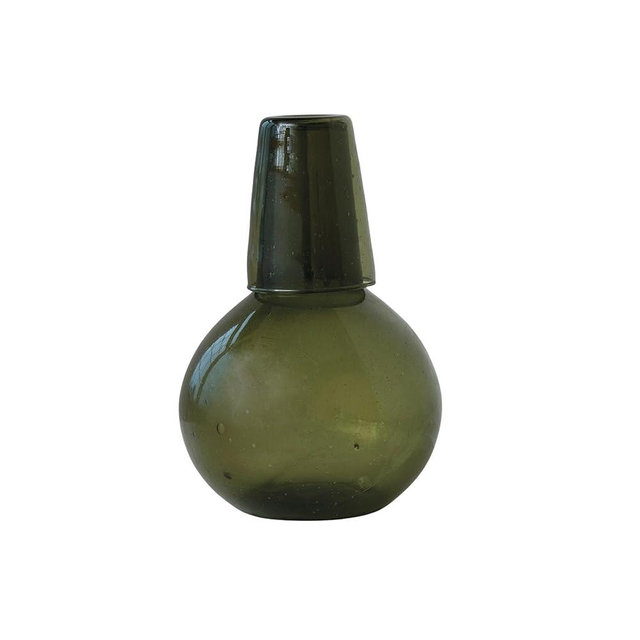 Bloomingville Verdant Elegance Glass Carafe Set, Green