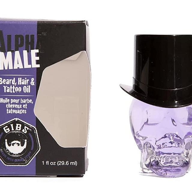 GIBS Grooming Alpha Male Beard, Hair & Tattoo Oil, 1 Fl Oz