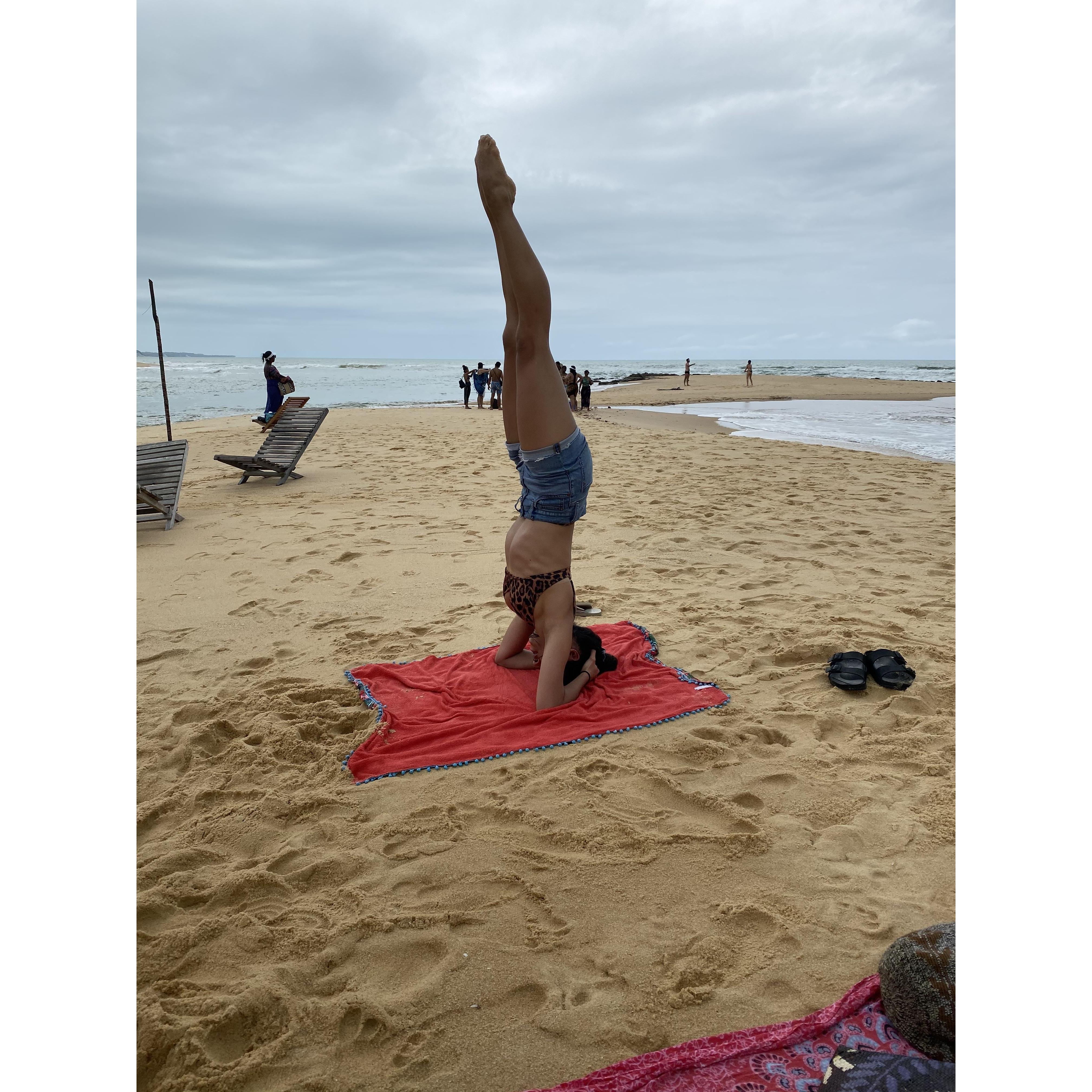 Yoga on the beach