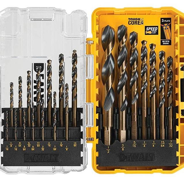 DEWALT DWA1181 21-Piece Set Black Oxide Coated Hss Twist Drill Bit Set