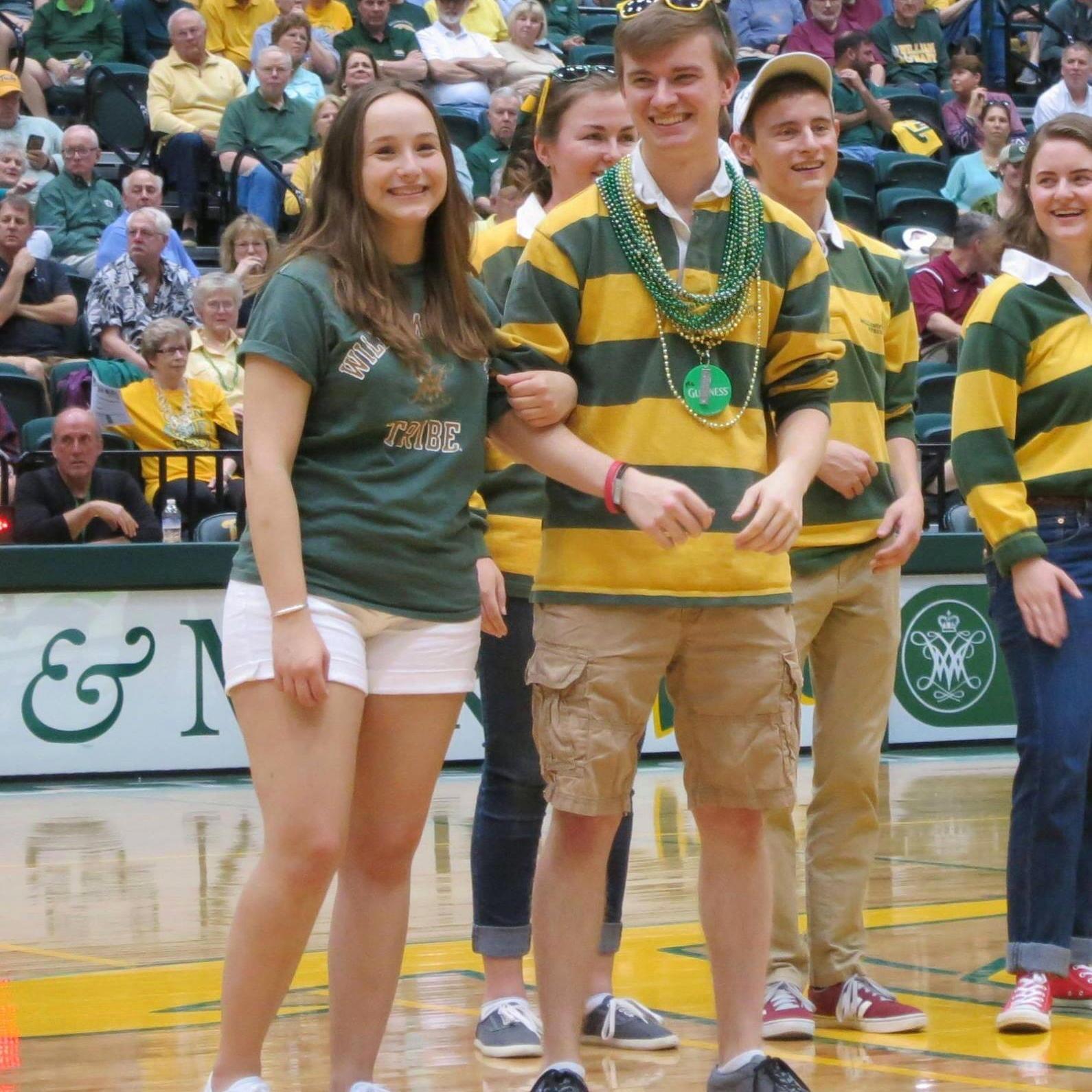 Matt being honored for Pep Band (2017)