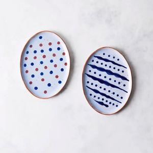 Dansk Vandvid Painted 2-Piece Platter Set