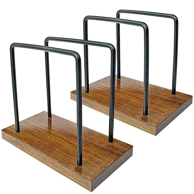 Modern Napkin Holder with Metal Wire, Wood Napkin Holder for Table, Farmhouse Wood Holders for Kitchen Dining Tables, Standing Tissue Paper Dispenser for Dining Room Decors