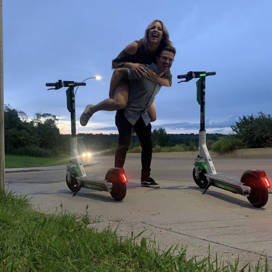 We had to get engagement pics on lime scooters after the adventure we went on them this evening
July 2020