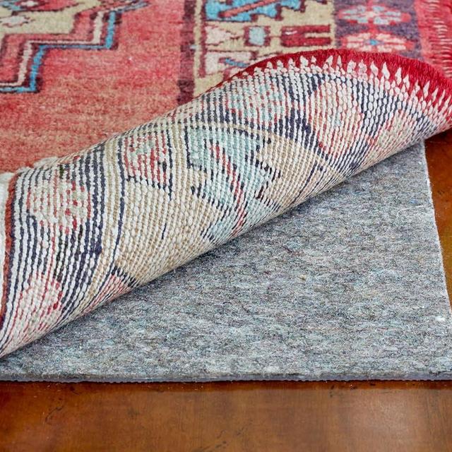 RUGPADUSA - Dual Surface - 8'x10' - 1/8" Thick - Felt + Rubber - Non-Slip Backing Rug Pad - Adds Low-Profile Comfort and Protection
