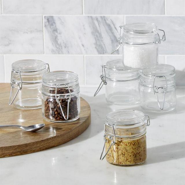 Mini Spice Jars with Clamp Set of Six