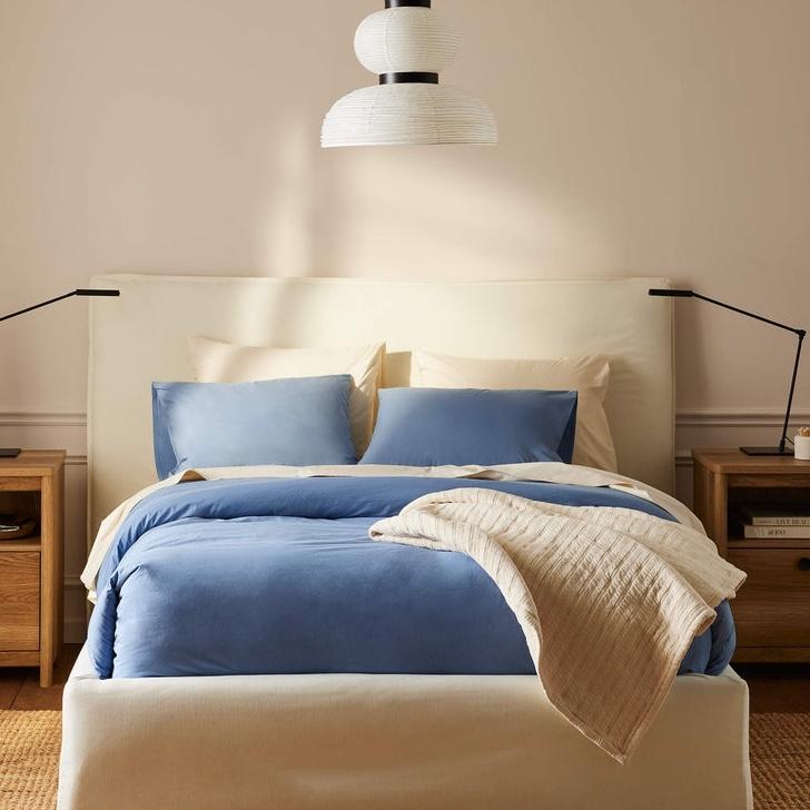 Organic Cotton Hardcore Sheet Bundle (Blue marina, Queen size)