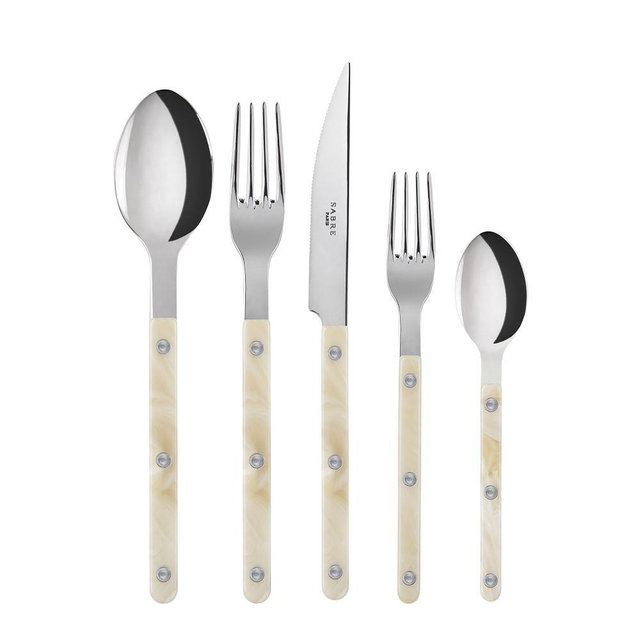 Bistrot Flatware, 5-Piece, Faux Horn