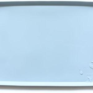 22"x14" Hoki Found L Silicone Non Slip Pet Dog Cat Bowl Mats - Placemat - Feeding Mat - Waterproof - For Carpet - Frost