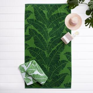 Banana Leaves Beach Towel, Set of 2