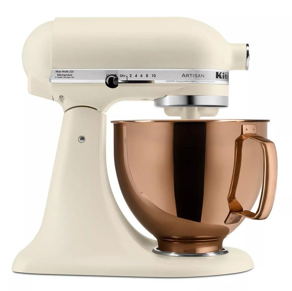 KitchenAid 5qt 10-Speed Stand Mixer with Copper Bowl Fresh Linen - Hearth & Hand™ with Magnolia: Metal, 325W, 22.8 lbs