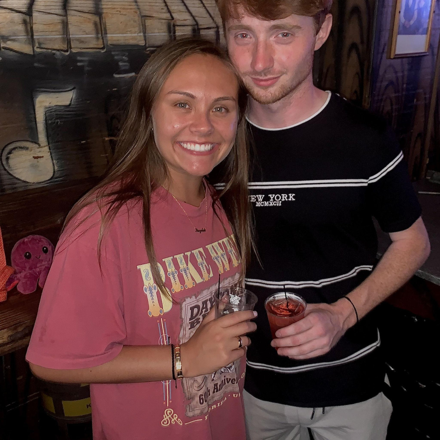 Our first photo together as a couple!