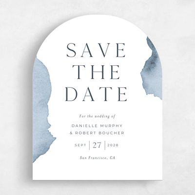 Blue Arch Wedding Save the Date - Cello Portrait