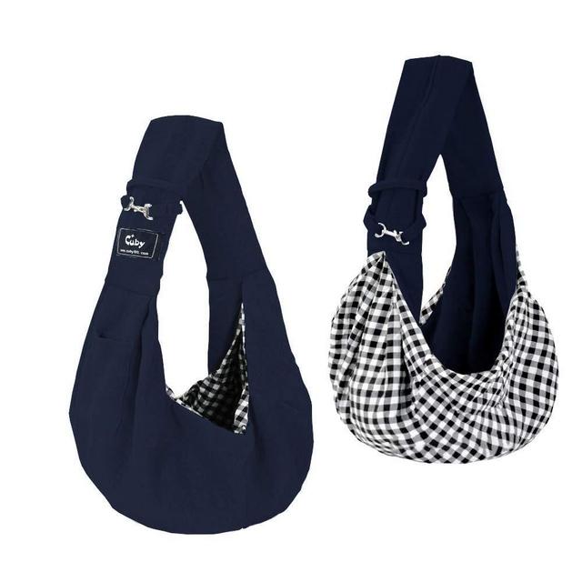 Cuby Dog and Cat Sling Carrier – Hands Free Reversible Pet Papoose Bag - Adjustable - Soft Pouch and Tote Design – Suitable for Puppy, Small Dogs, and Cats for Outdoor Travel