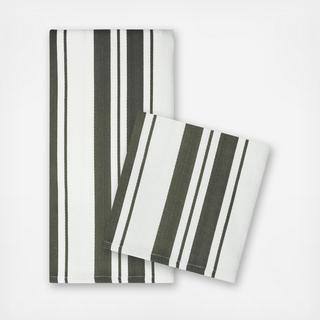 Striped 3-Piece Dishtowel + Dishcloth Set