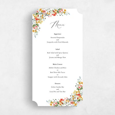 White Ticket Wedding Menu - Pourpier