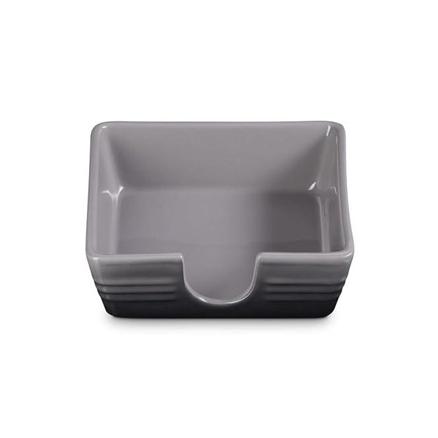 Le Creuset Stoneware Signature Cocktail Napkin Holder, 6 ", Oyster