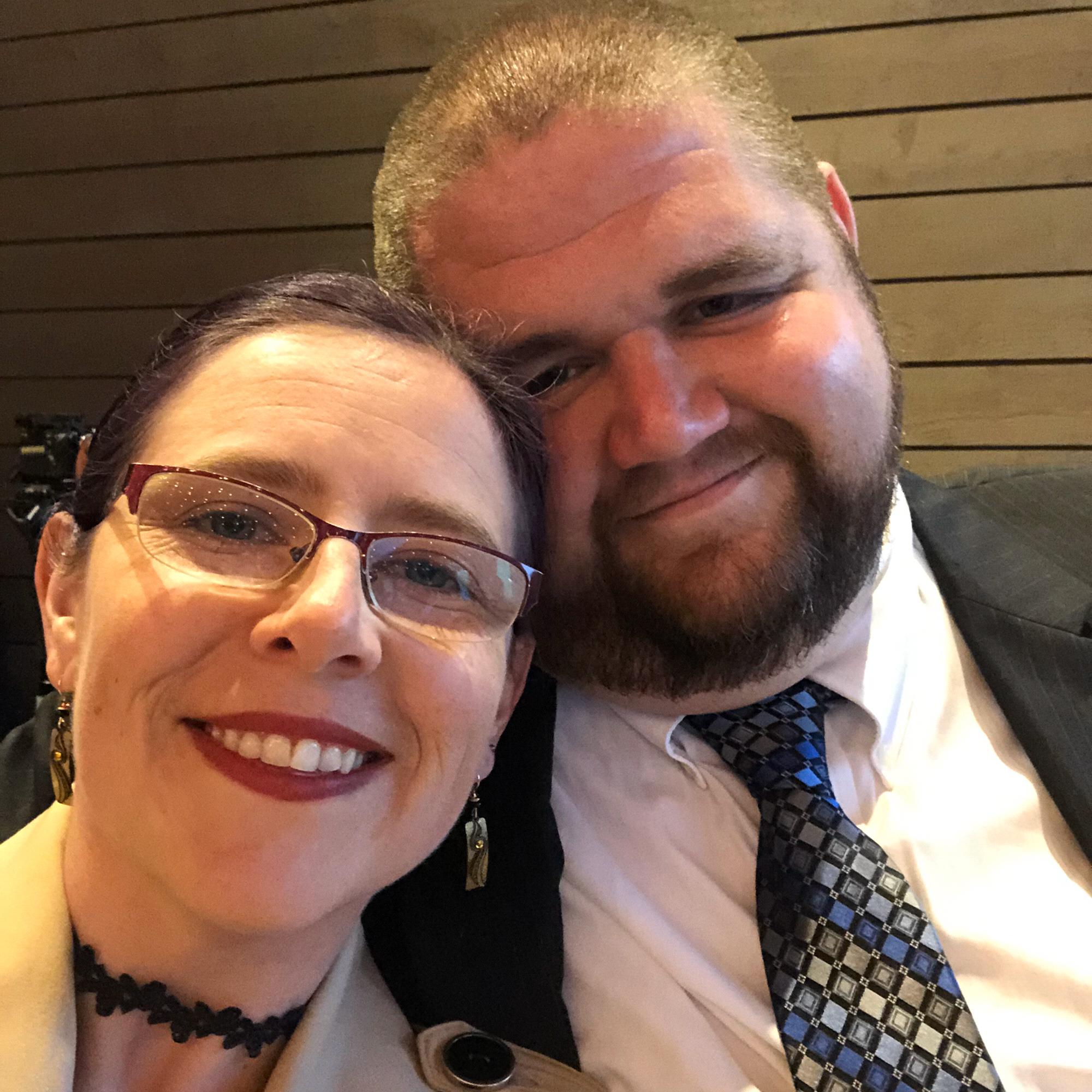 Jonathan and I at my cousin's wedding. - Sara