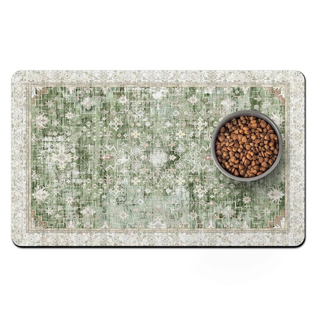 Pet Food Mats for Floor, Absorbent Dog Mat for Food and Water Dispenser Mat, Dog Food Mat Quick Dry Cat Food Mat Pet Supplies