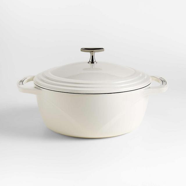 Lodge USA Enamel 6-Qt. Cast Iron Dutch Oven in Cloud White