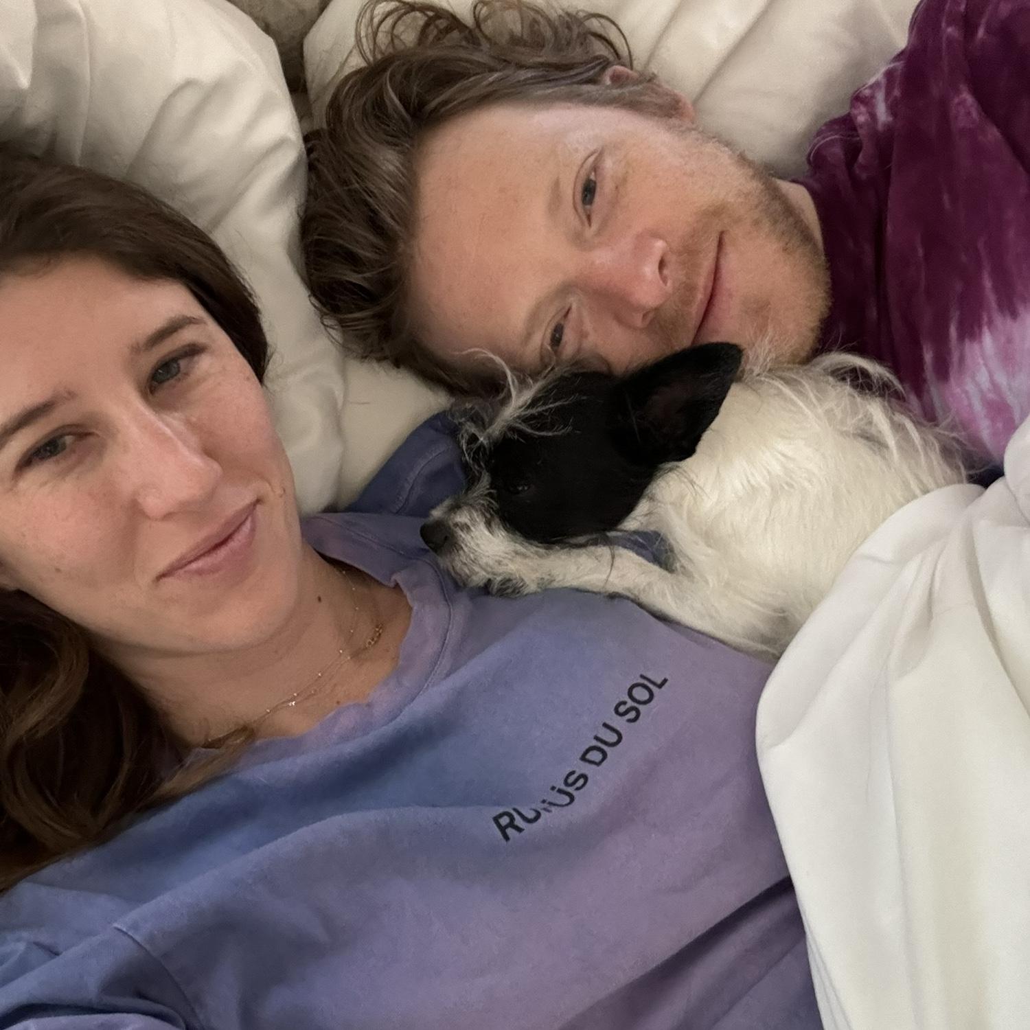 A rare weekend morning together cuddling with Bug