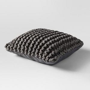 GRAY - Large Knit Throw Pillow - Project 62™