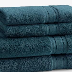 Turkish Cotton Bath Towel Set Deep Teal