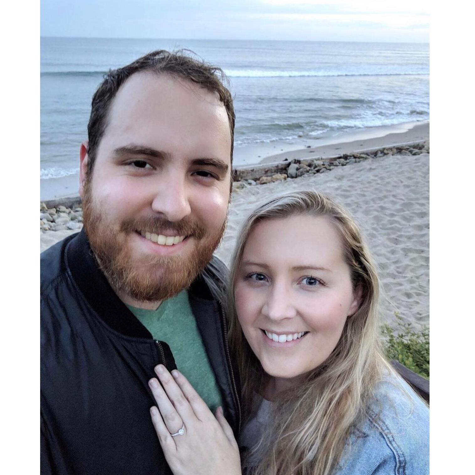 Where we got engaged in Malibu, CA