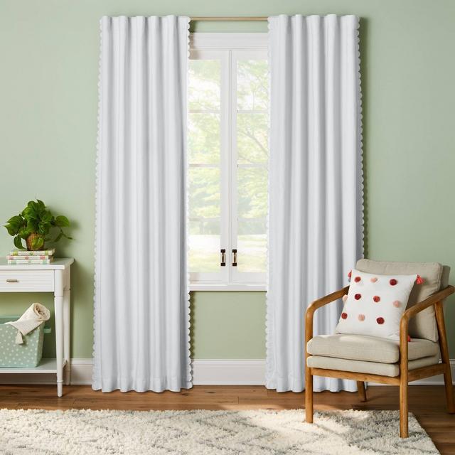 84" Scallop Blackout Panel Cream - Pillowfort™