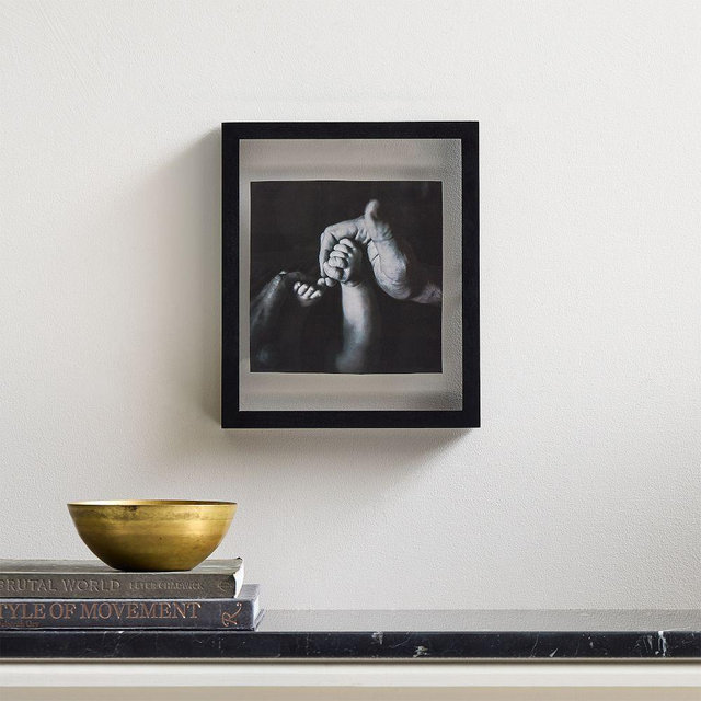 Floating Wood Gallery Frame, Black, 10"x12"