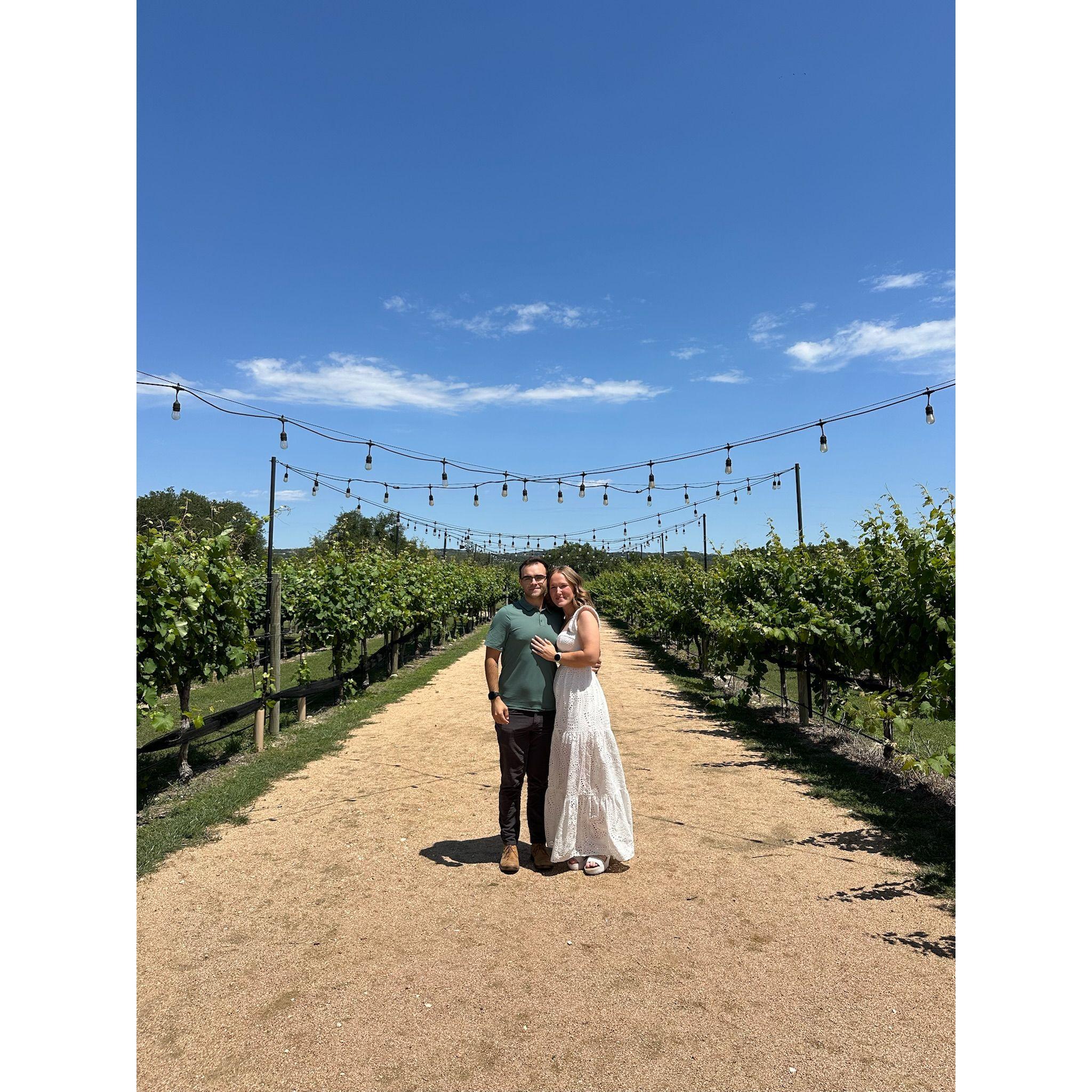 Taking the families to see where the Rehearsal Dinner will be