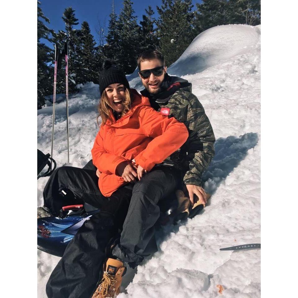 The only snow sport Marie can do.