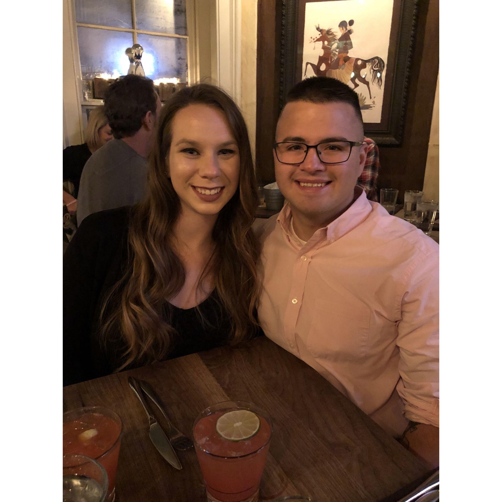 Kat's birthday dinner at Geronimo's in New Haven