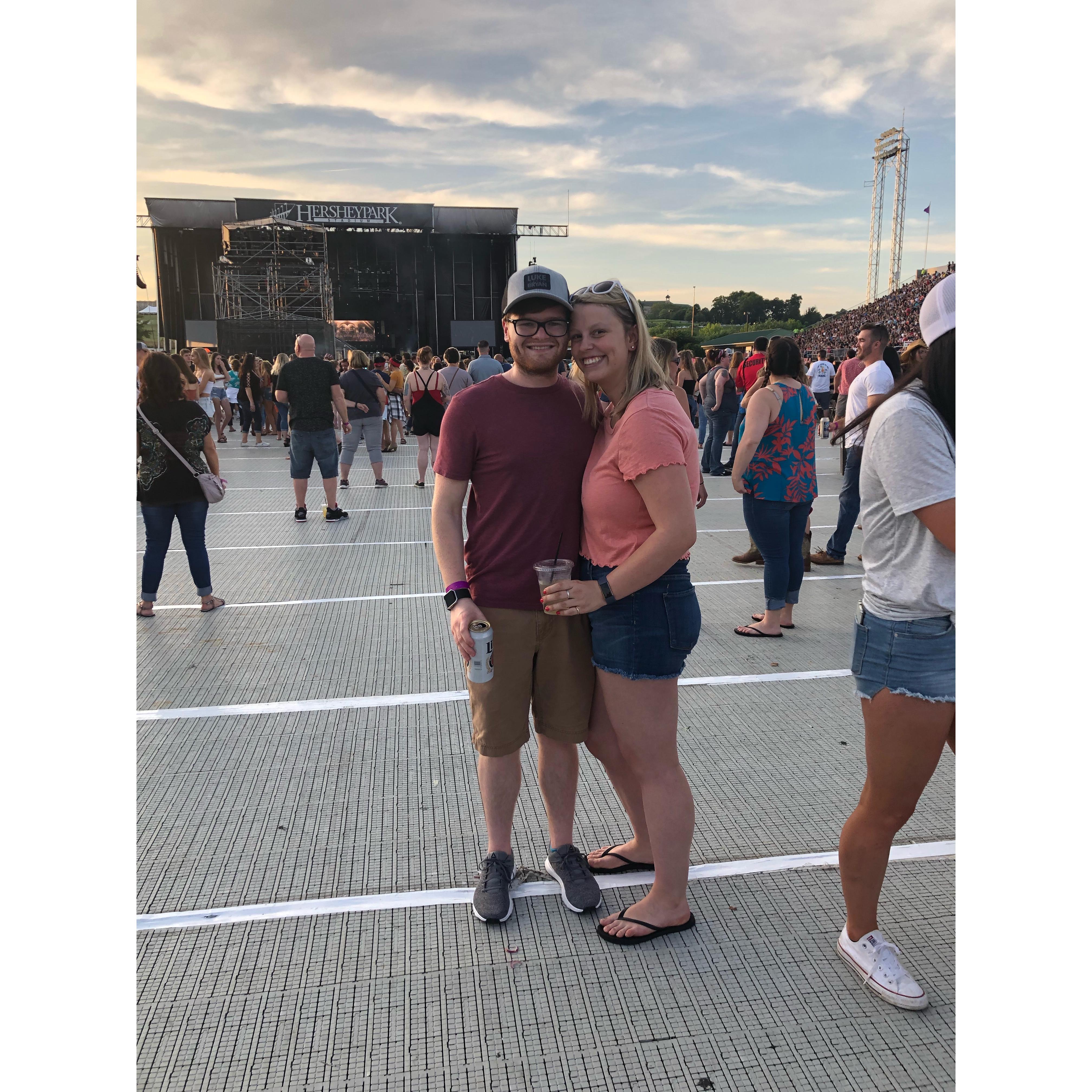 Luke Bryan concert Hershey.