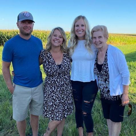 Celebrating with Jordan's mom and Grandma at Bergen!
