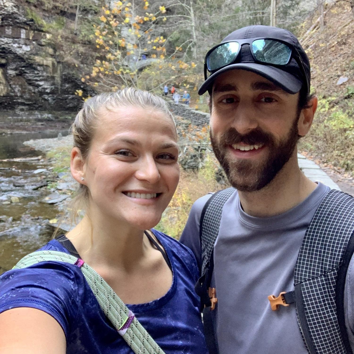 first selfie together. Ithaca gorges