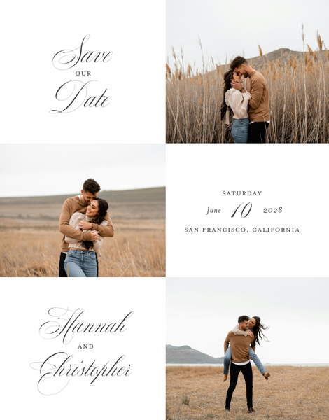 Jade Multiphoto | White | Zola Save The Dates