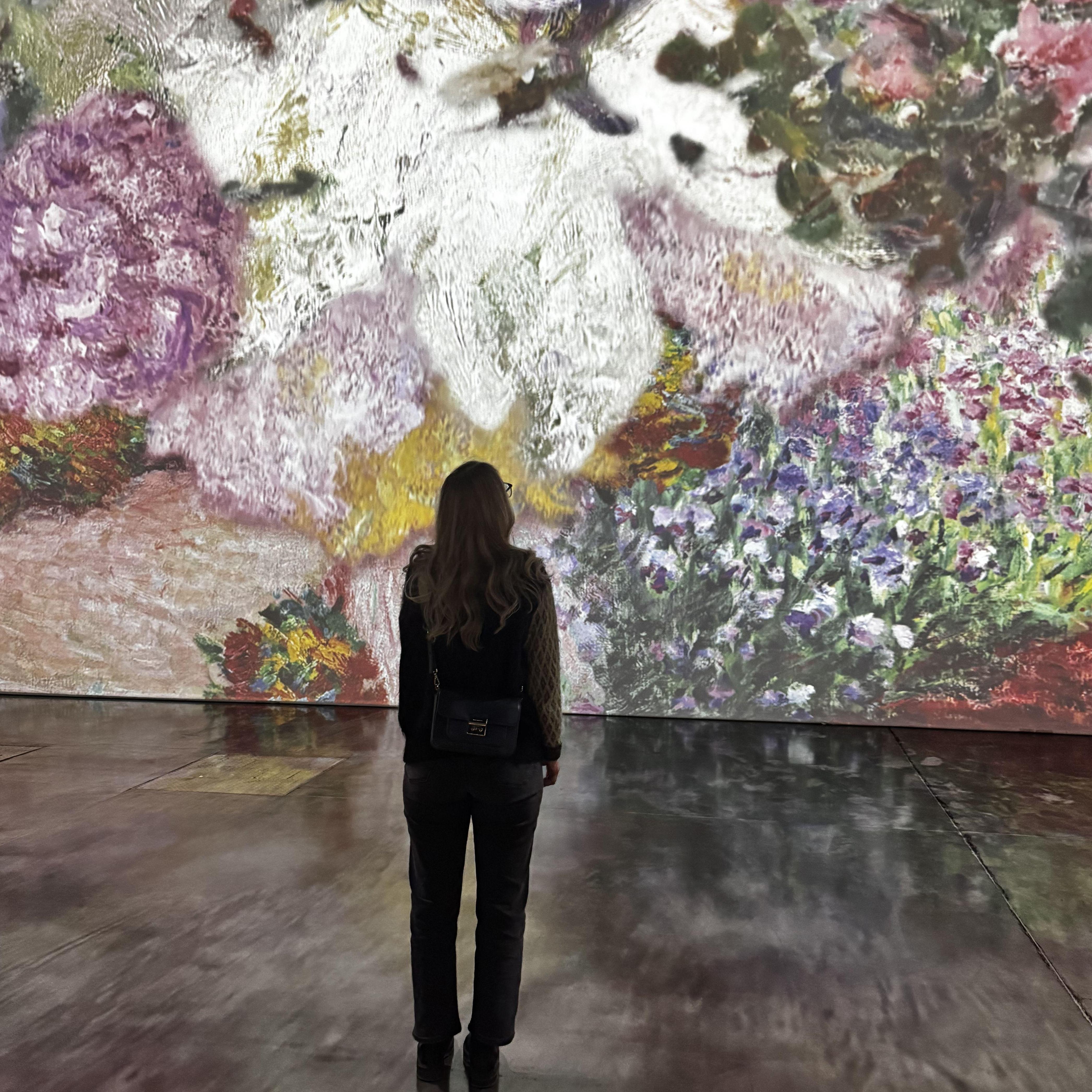 Kyla enjoying the Claude Monet exhibit in Portland.