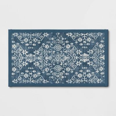 Vintage Print Comfort Rug Blue - Threshold™
