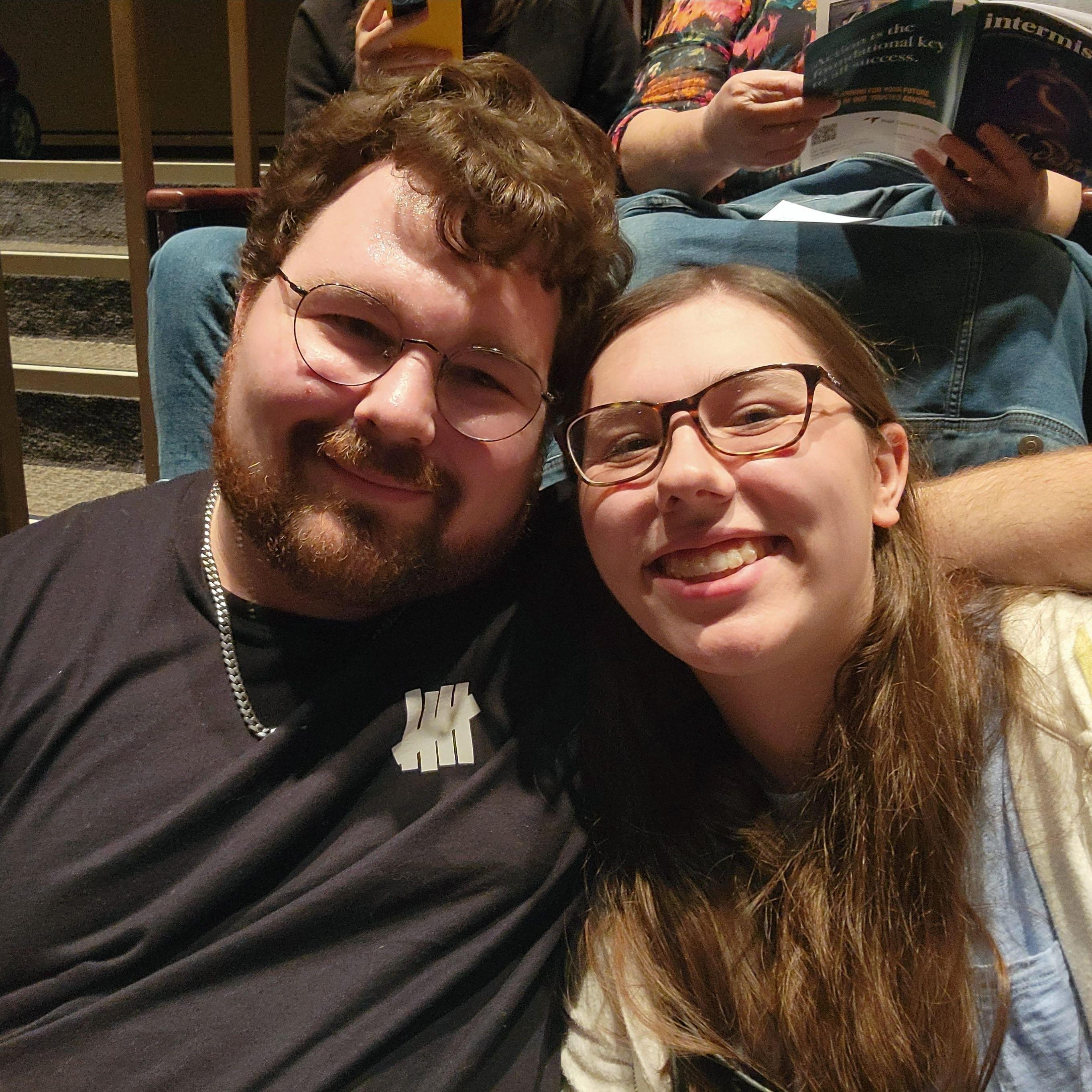 Sara took Brad to see his first ever musical: Aladdin!
