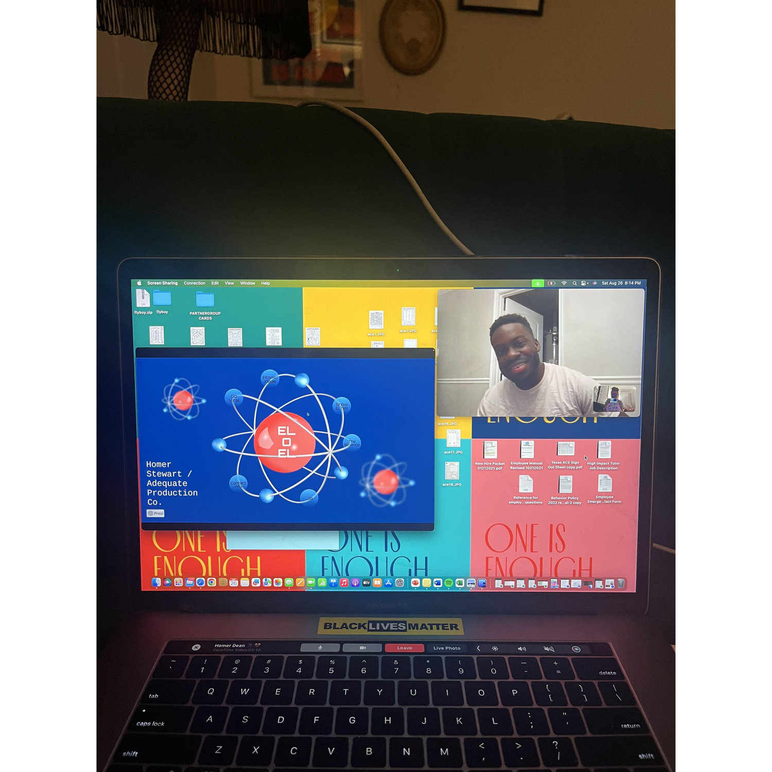 Homer kept Jordan company via FaceTime while she had Covid - even made her a powerpoint to keep her smiling!