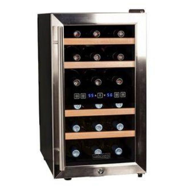 Koldfront 18 Bottle Free Standing Dual Zone Wine Cooler - TWR187ESS