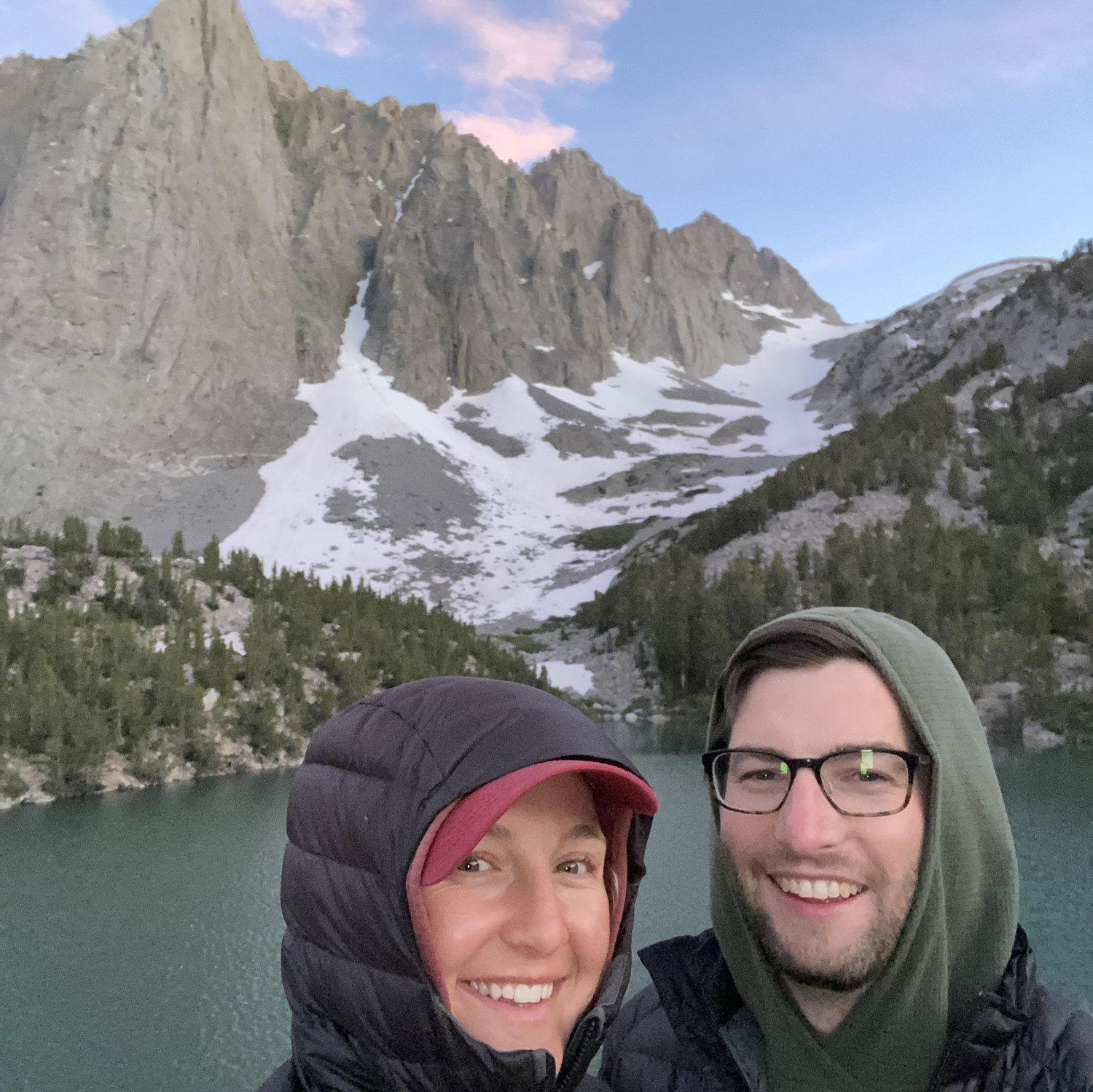 Backpacking at Big Pine lakes with Matt's cousins and Rebecca's sister