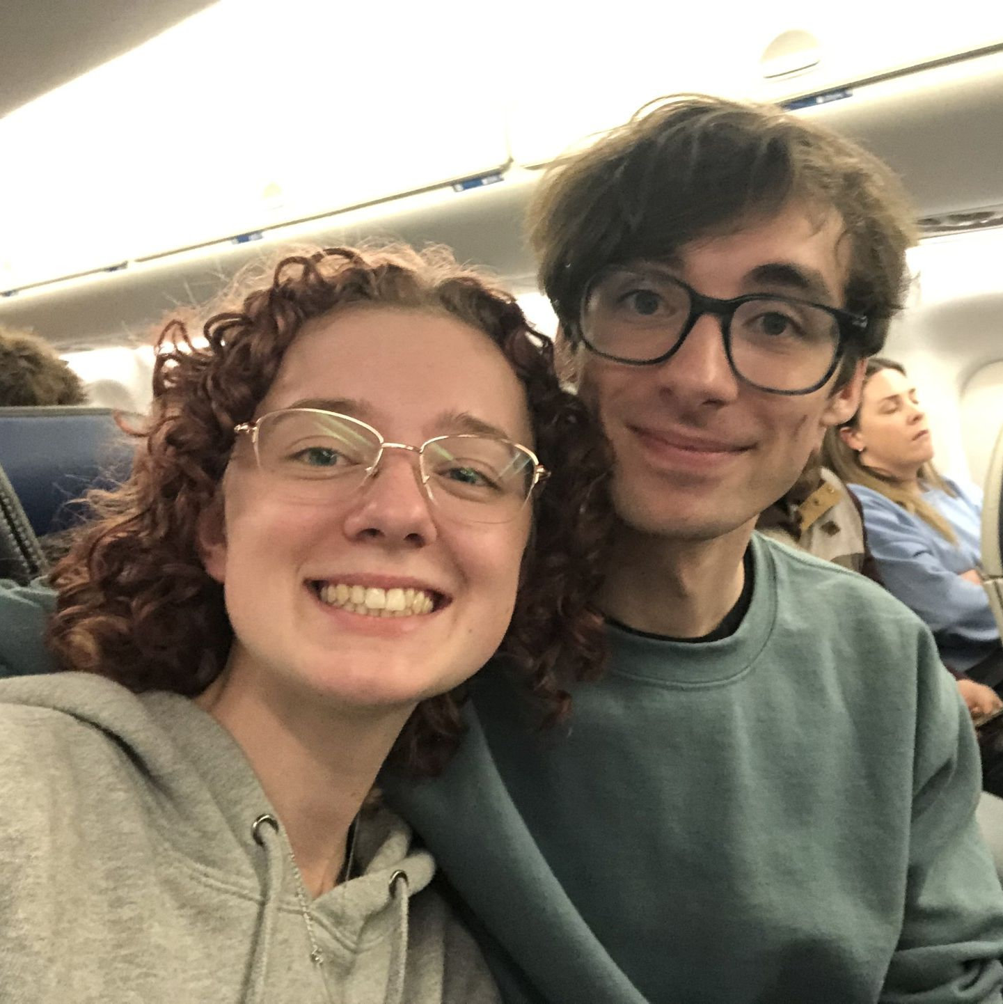 Our first time flying together! We flew to North Carolina for Christmas, and it was Lily's first time meeting Gabe's family in person.