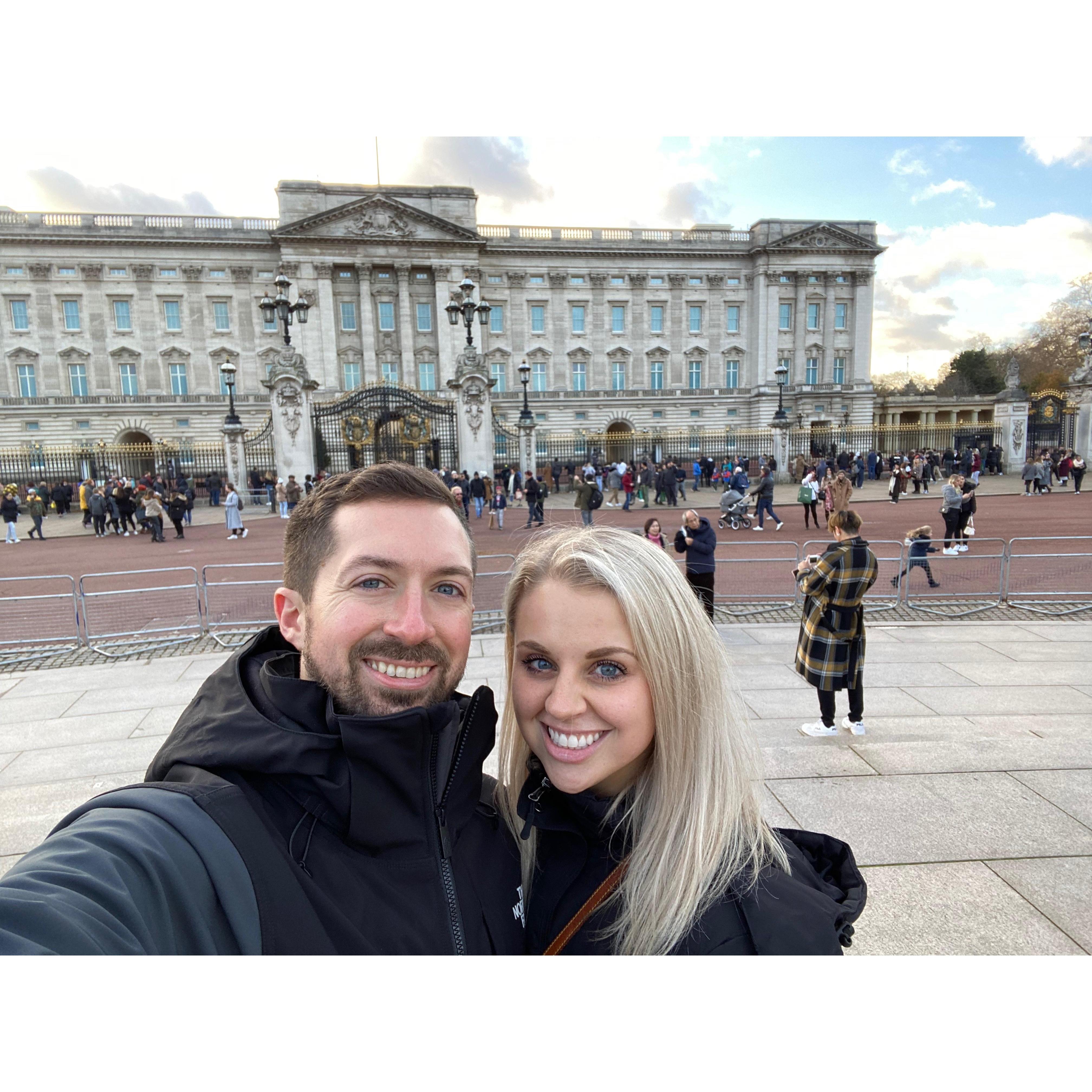 At Buckingham Palace in London