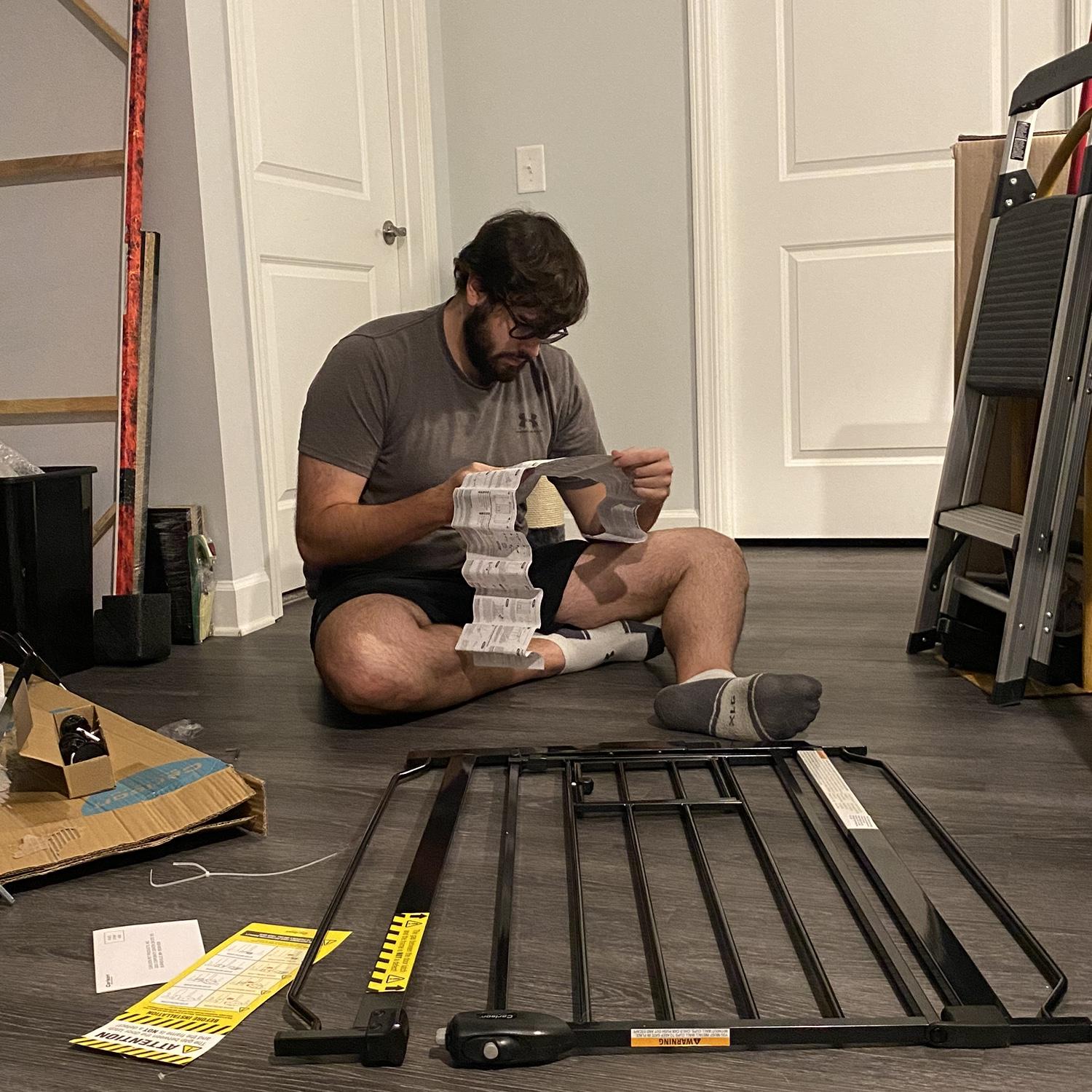 Putting the new apartment together, Burlington, North Carolina, July 2023