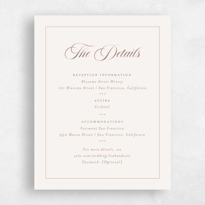 Chestnut, Brown Wedding Enclosure - Ivoire