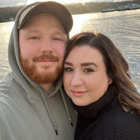 On the ferry to Bainbridge Island.