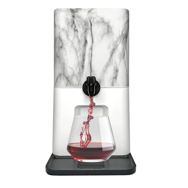 Bebly Box Drink Dispenser and Wine Dispenser | Marble Design | Insulated - No Sweating - No Watered Down Drinks - Simple - Stylish - Mess Free Beverage Dispenser | Includes Freezable, Reusable 3L Bag
