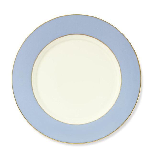 Pickard ColorSheen Charger Plate, Gold Rim, Blue
